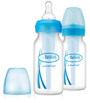 Dr. Brown's Standaardfles -120ml-Duopack Options Bottle- Blau